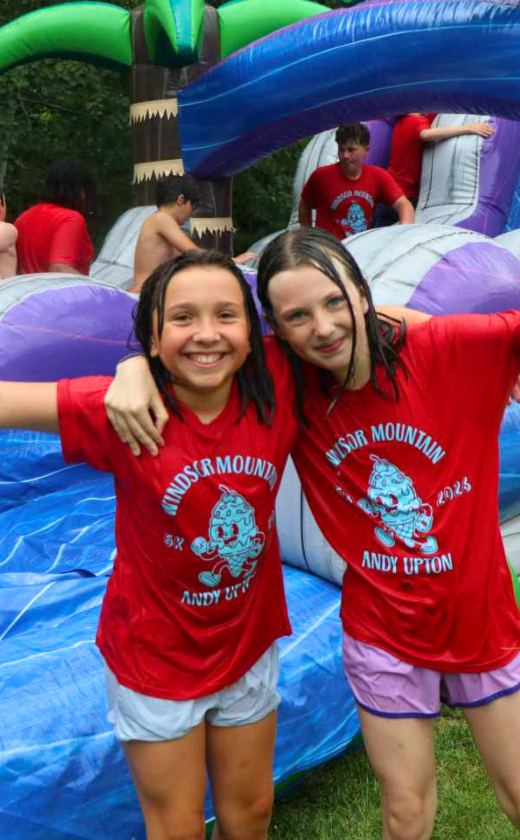 Campers after a 5k road race at summer camp.